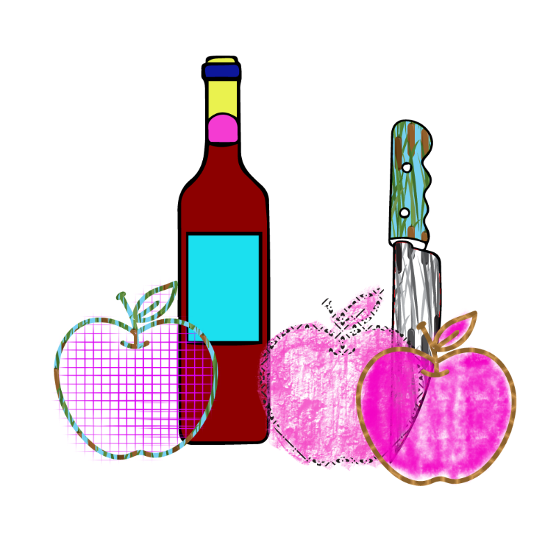 bottle and apples #79