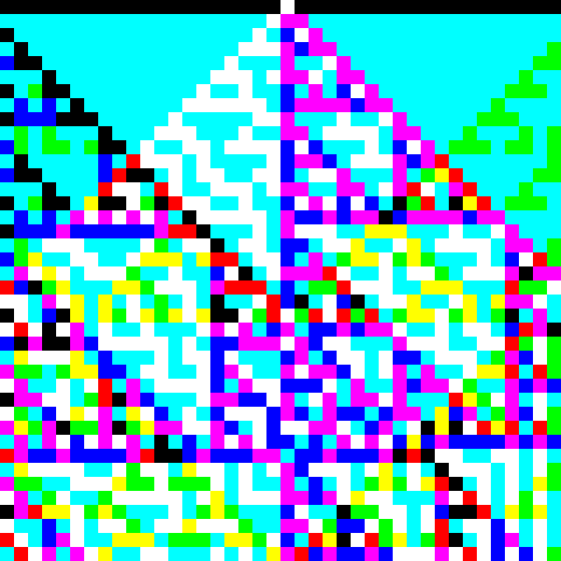 RGB Elementary Cellular Automaton #651