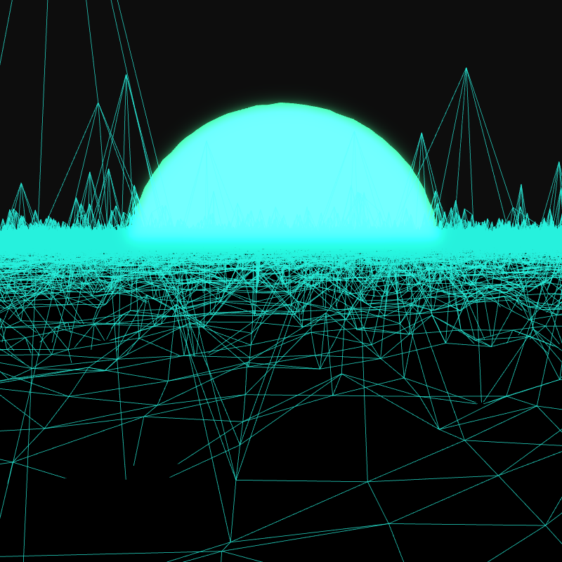 Generative Retrowave Field #82