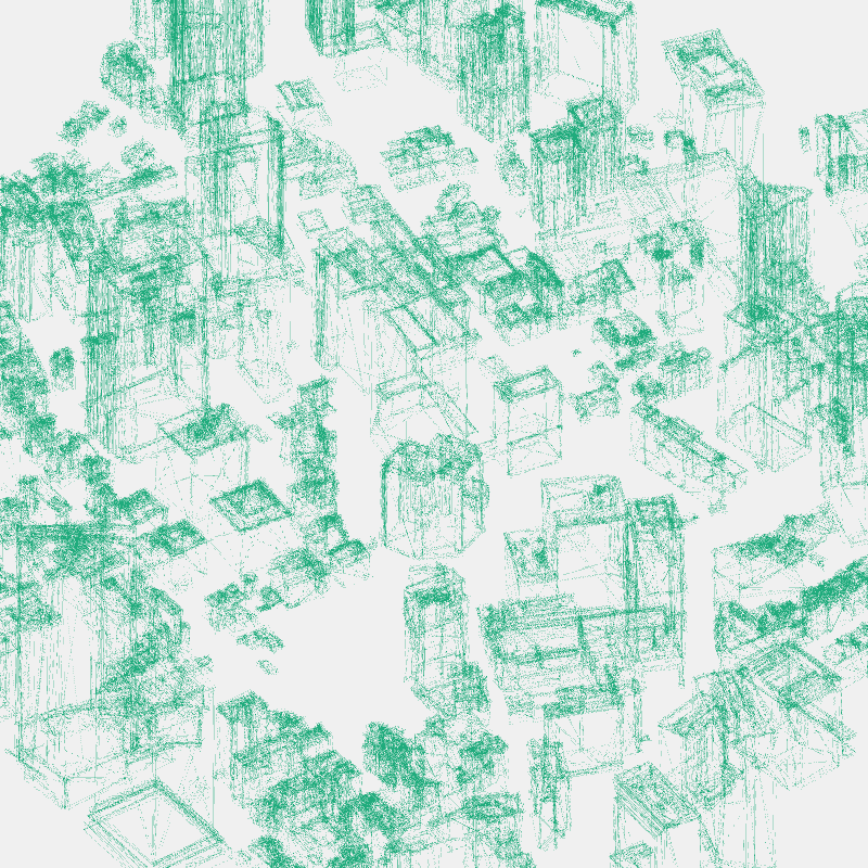 Algorithmic Drawing: Minato City Tokyo #45