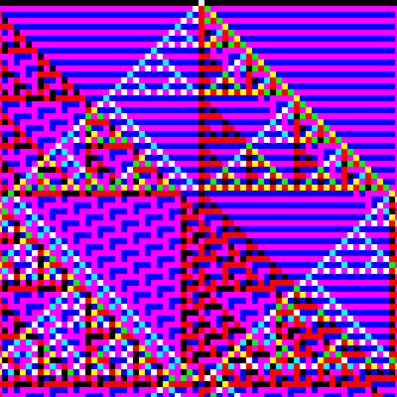 RGB Elementary Cellular Automaton #462