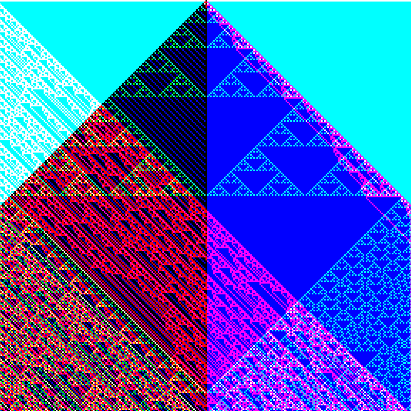 RGB Elementary Cellular Automaton #164