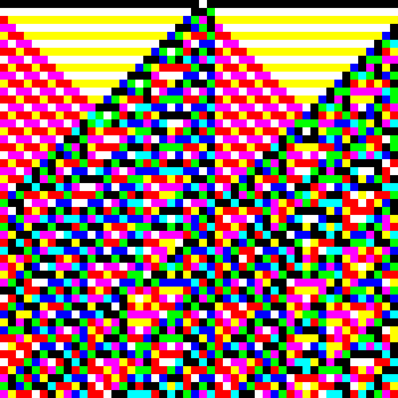 RGB Elementary Cellular Automaton #541