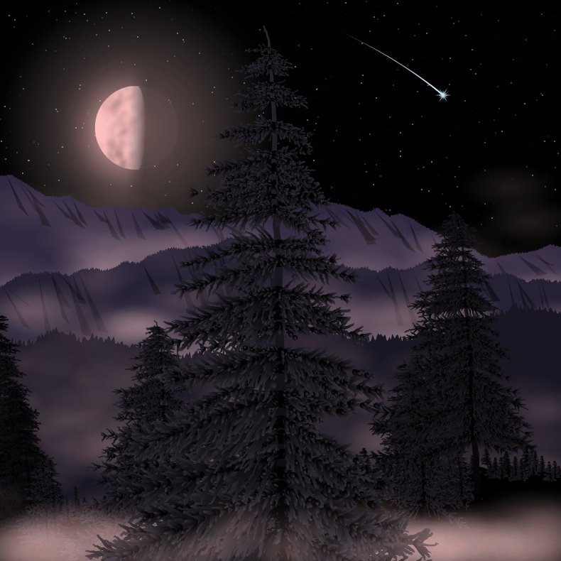 Moonlit Mountains #28