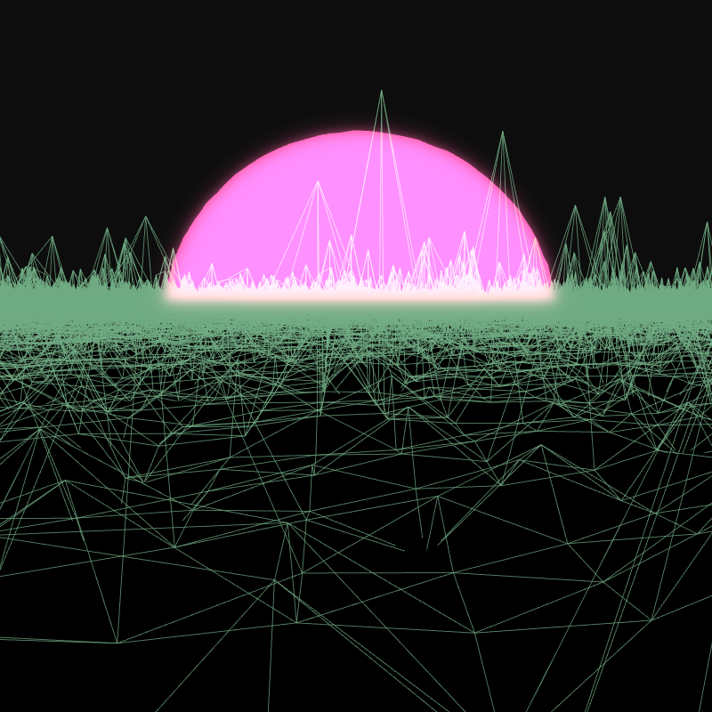 Generative Retrowave Field #126