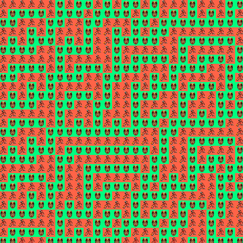 Elementary Cellular Emoji Automata #1