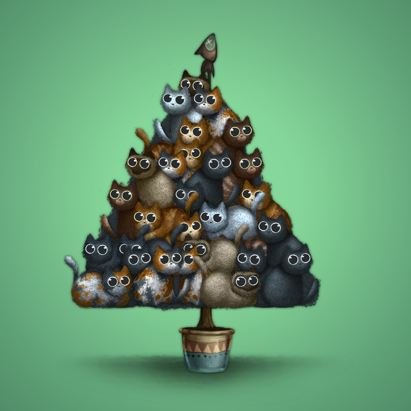 Fluffy Christmas Tree #25