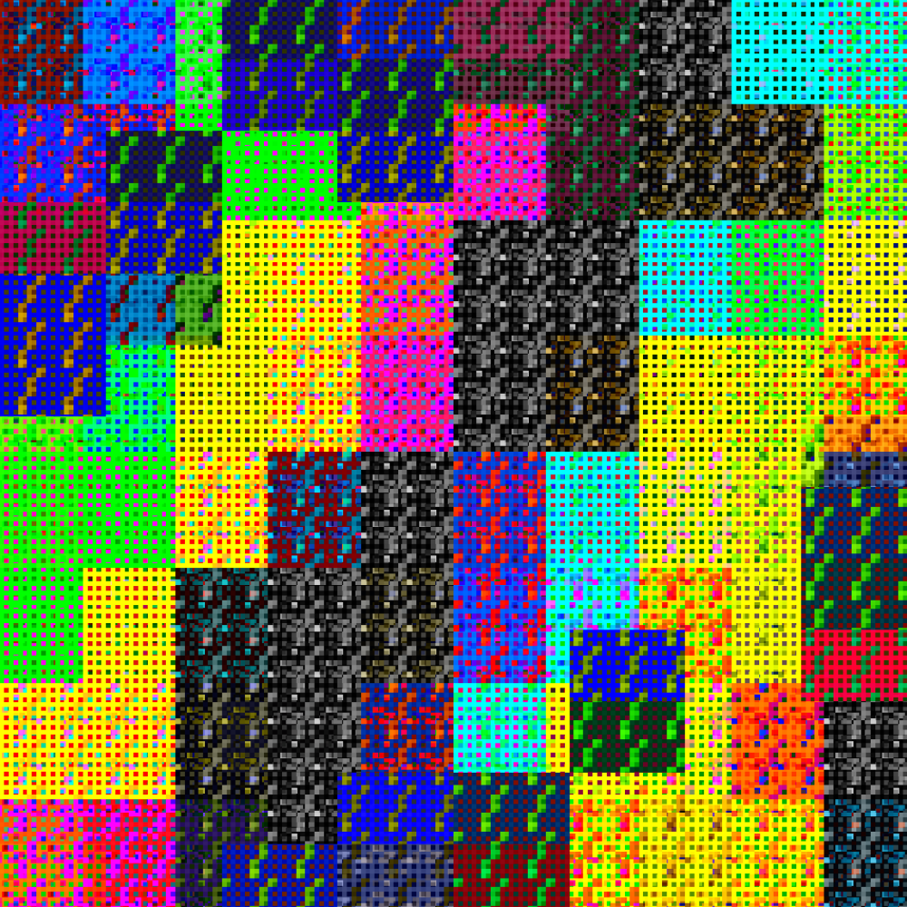 Multicolored Pixelated Field #13