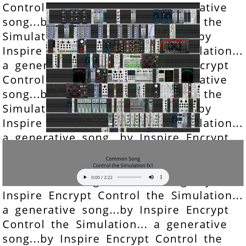 Control the Simulation generative music #15