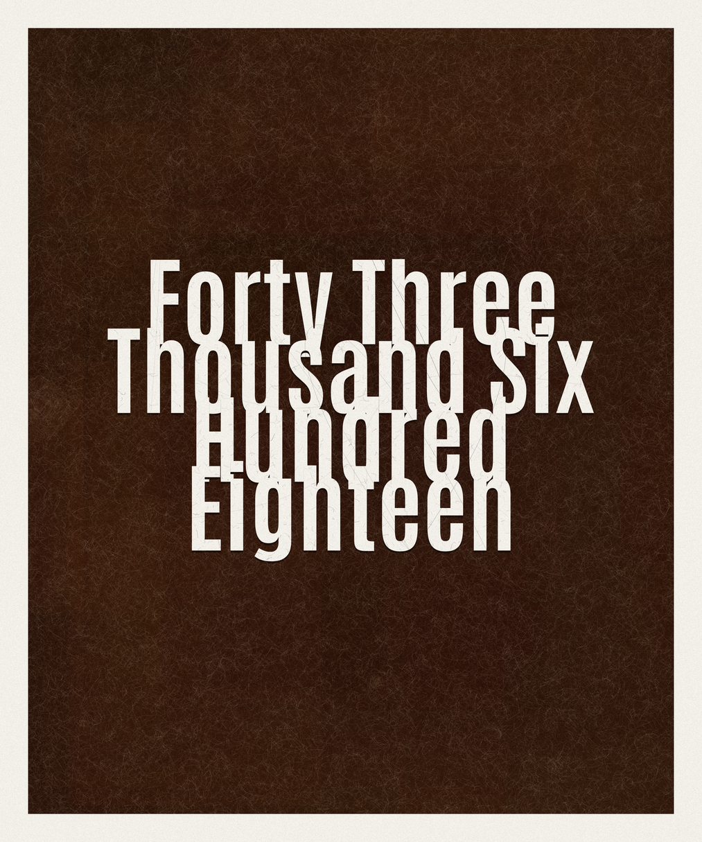Count #43618