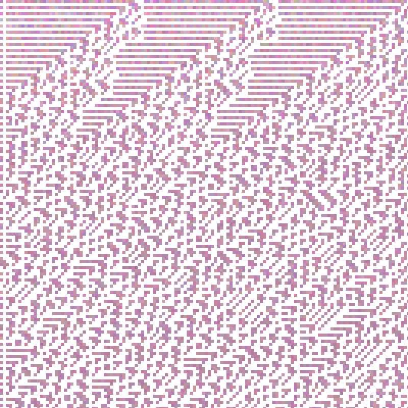 Colored Elementary Cellular Automaton #221