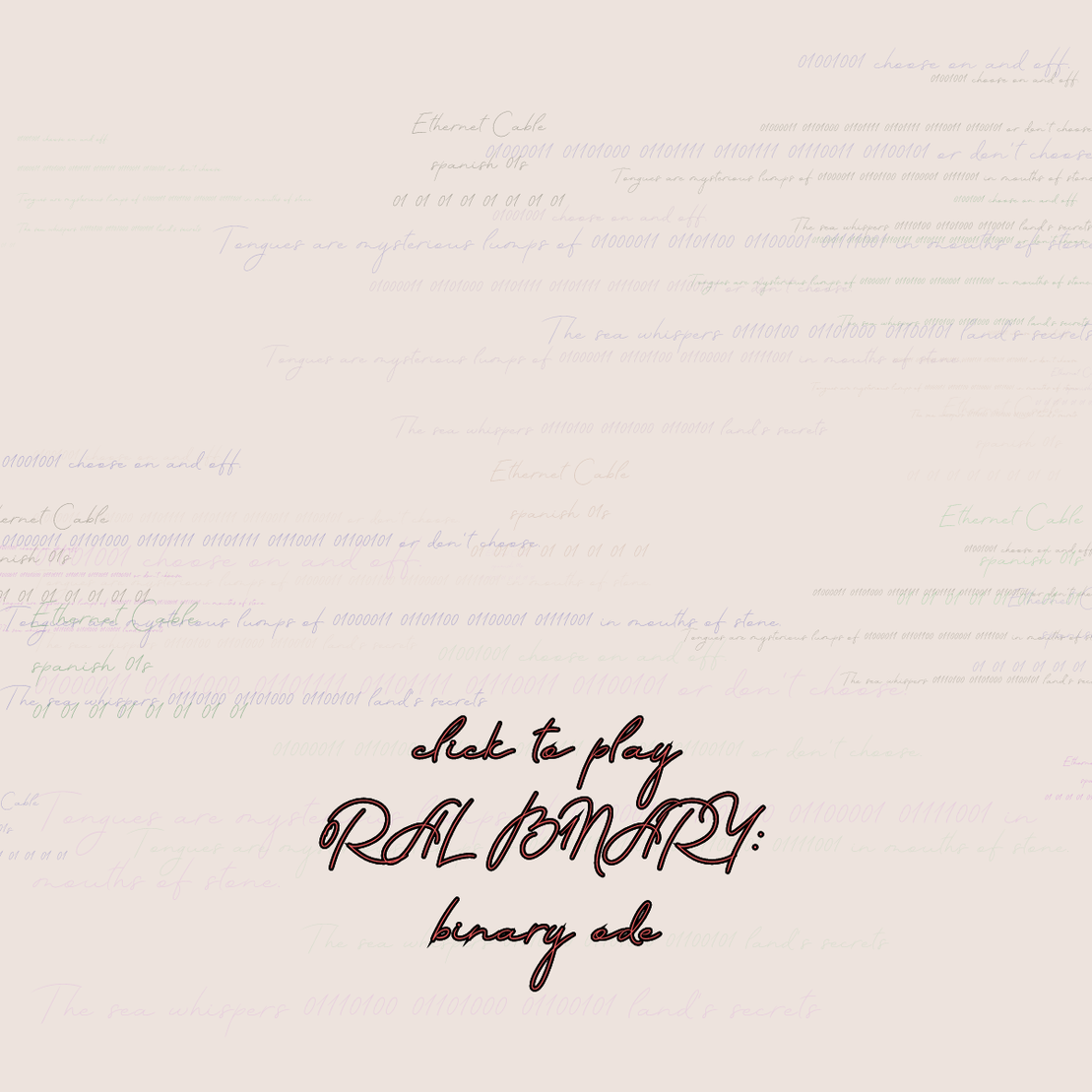 0RAL B1NARY: “BINARY ODE” #291