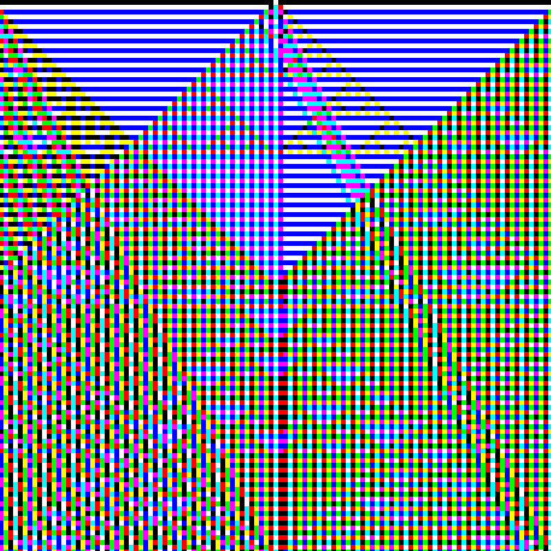 RGB Elementary Cellular Automaton #13