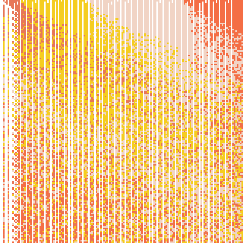 Colored Elementary Cellular Automaton #215