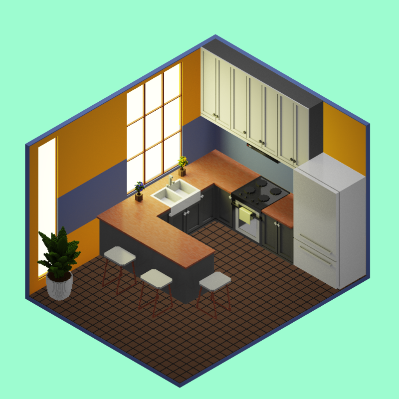 Isometric kitchen #40