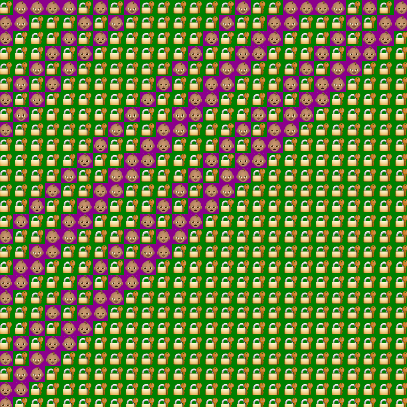 Elementary Cellular Emoji Automata #593