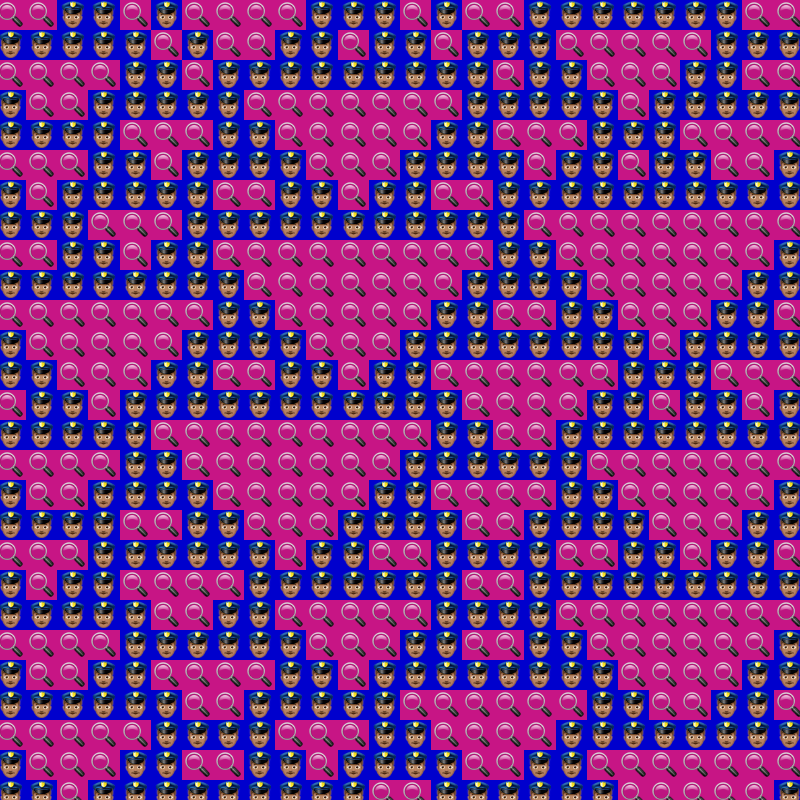 Elementary Cellular Emoji Automata #136