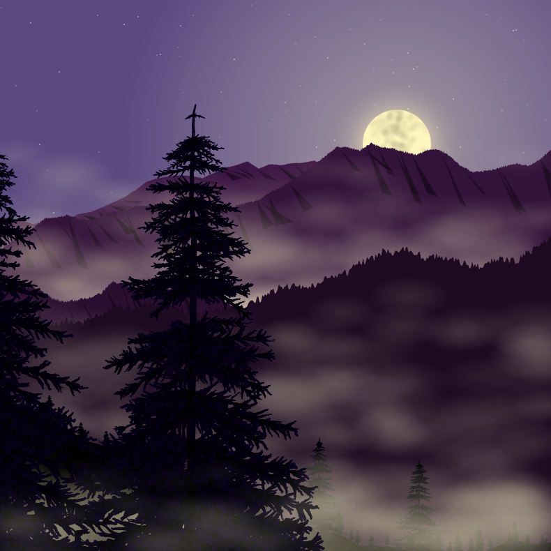 Moonlit Mountains #32