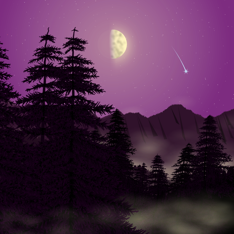 Moonlit Mountains #50