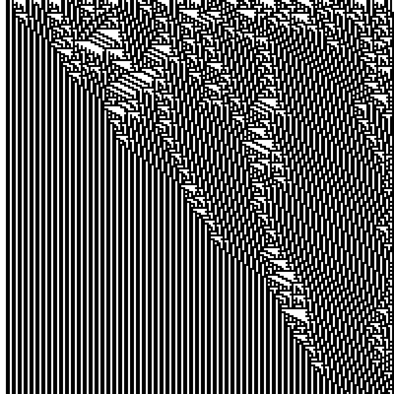 Colored Elementary Cellular Automaton #289