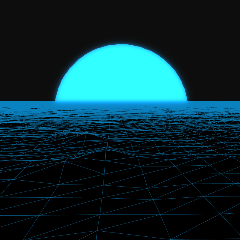 Generative Retrowave Field #53