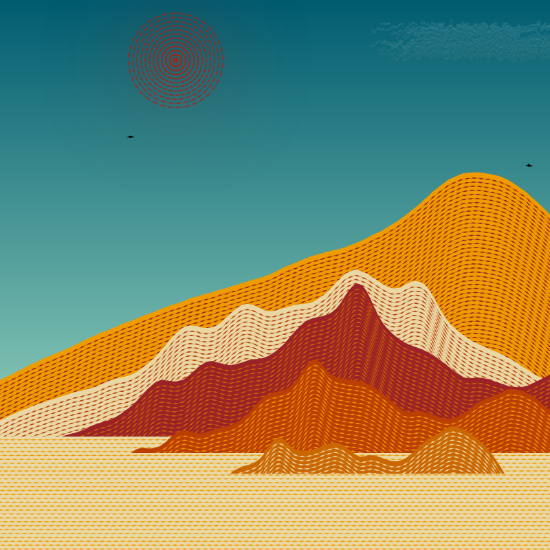 Painted Mountain Sunset #102