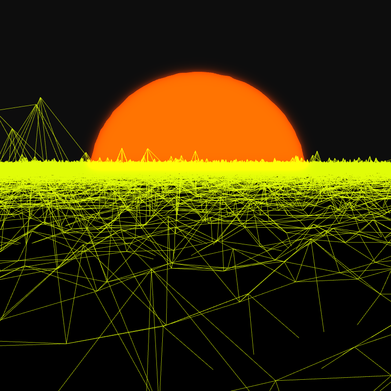 Generative Retrowave Field #108