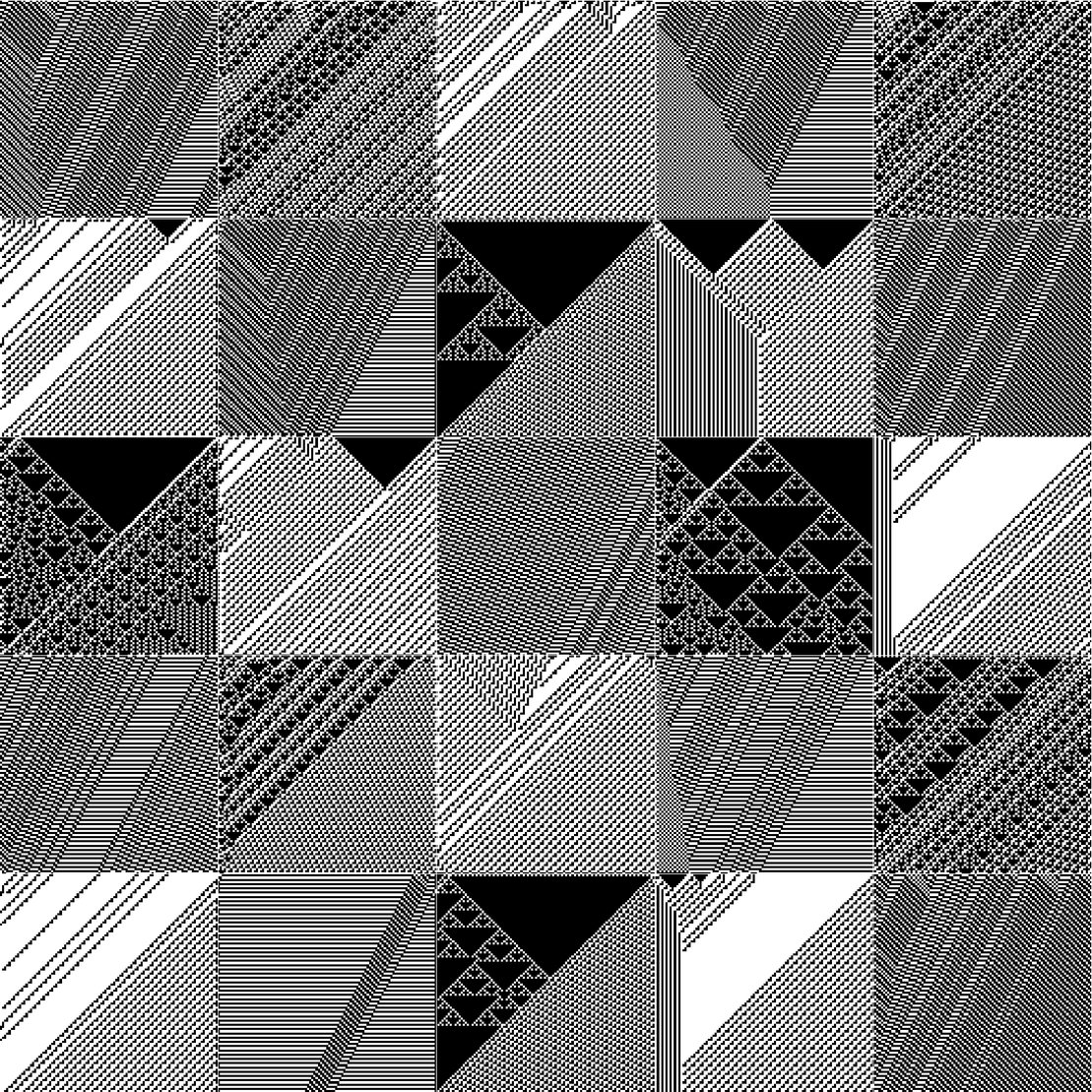 RULES (for Elementary Cellular Automata) #73