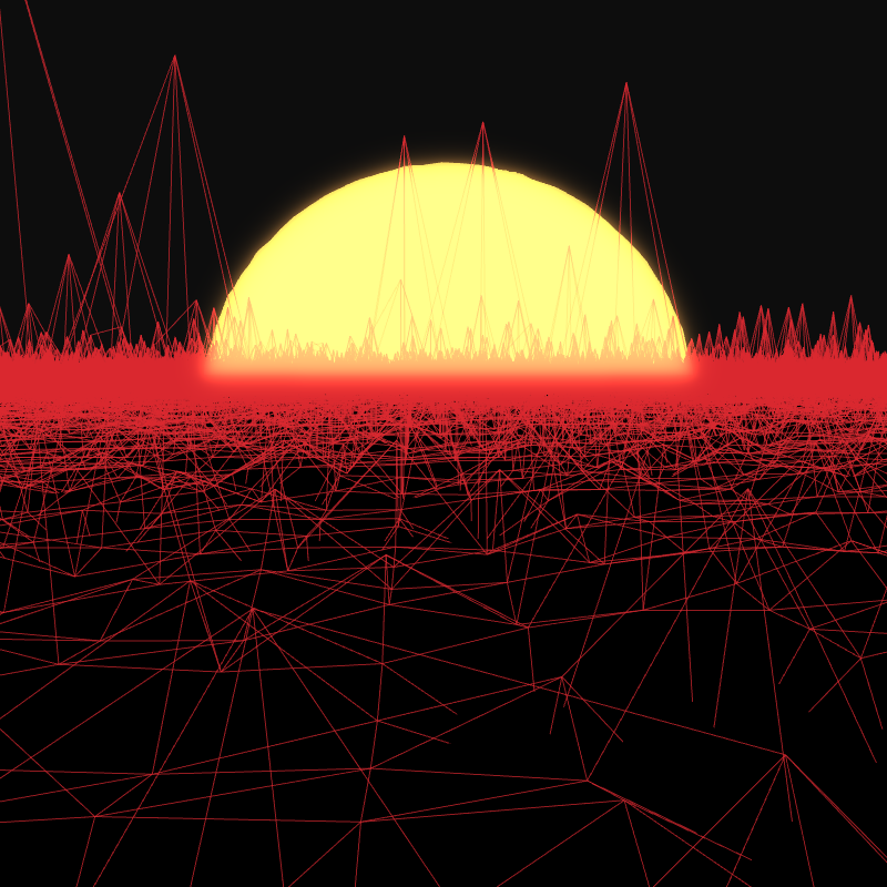 Generative Retrowave Field #42