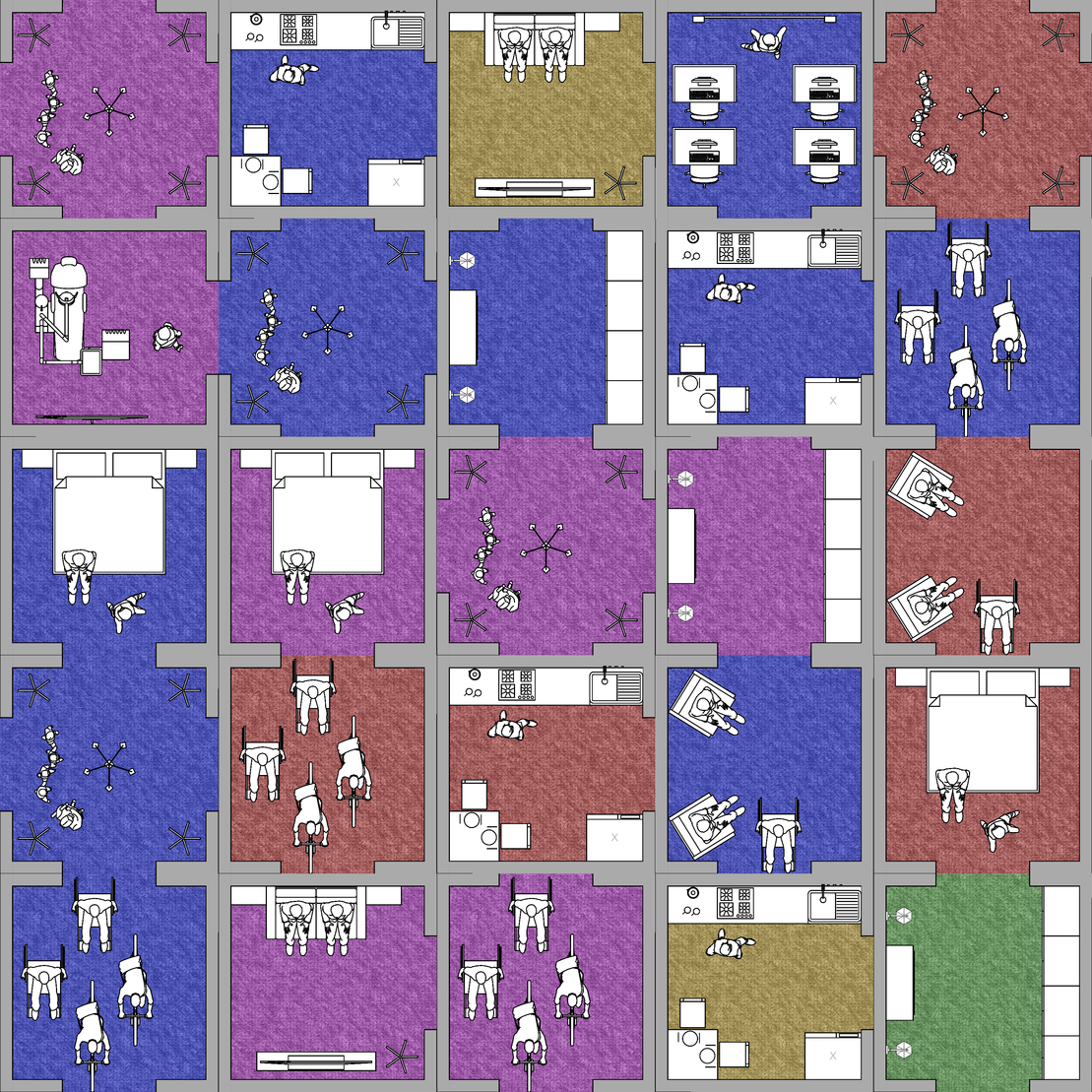 Harlequin block building #3