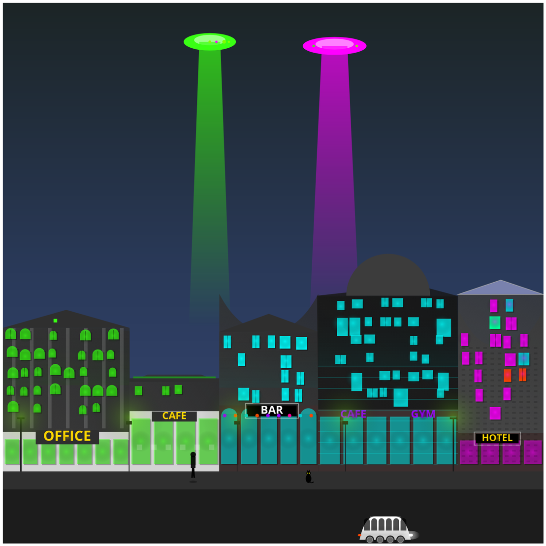 Night city life