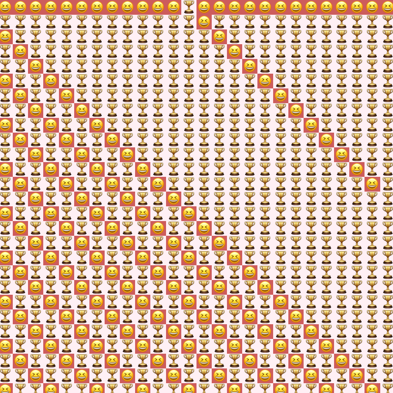 Elementary Cellular Emoji Automata #401