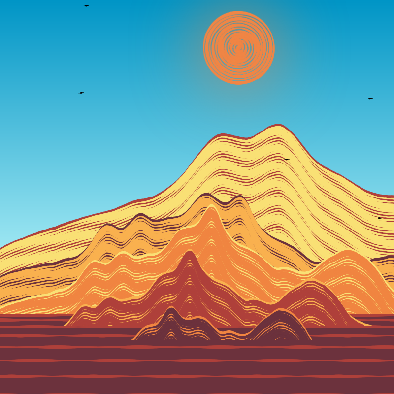 Painted Mountain Sunset #33