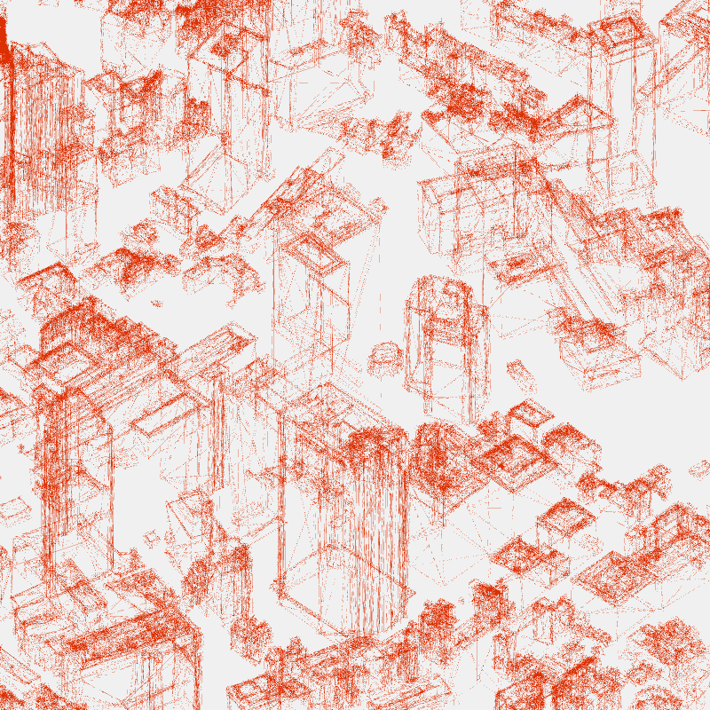 Algorithmic Drawing: Minato City Tokyo #8