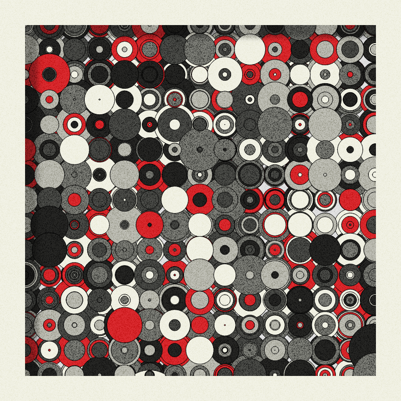 Red, Grey and Circles #1