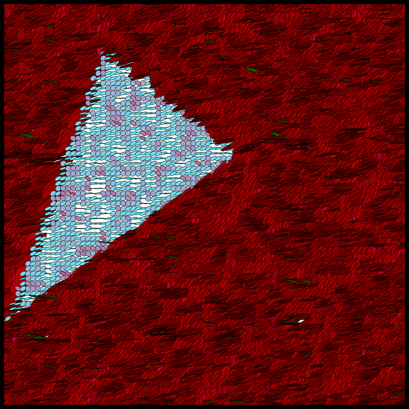Flow Field Circles Triangle #91