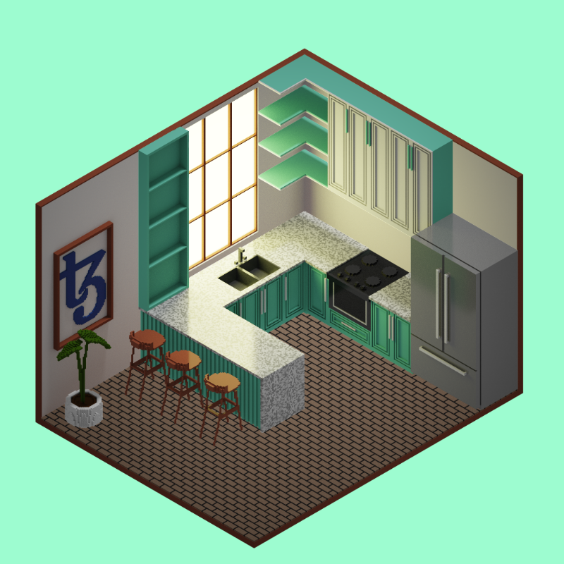 Isometric kitchen #6