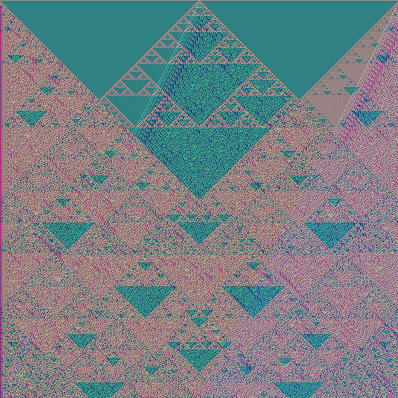 RGB Elementary Cellular Automaton #425