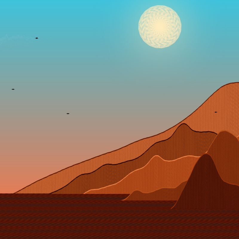 Painted Mountain Sunset #173