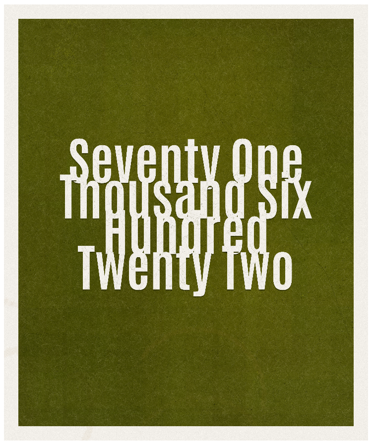 Count #71622