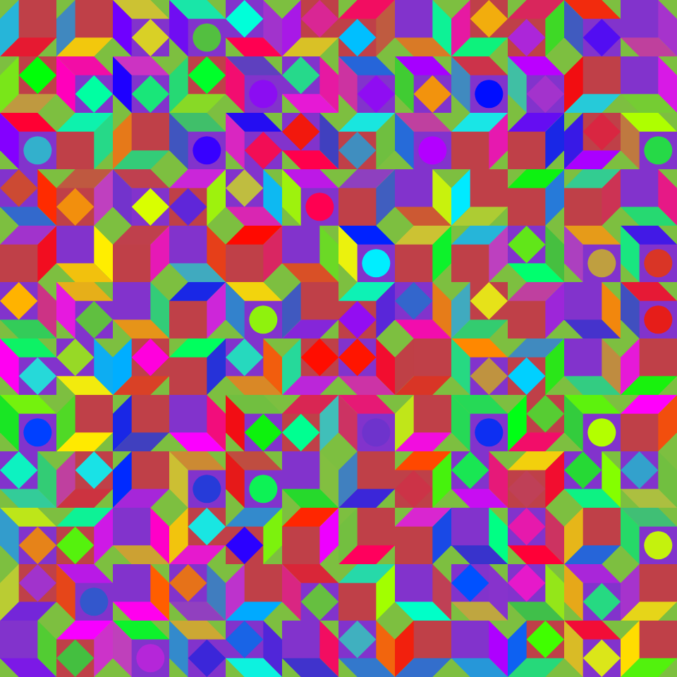 Oblique Cube Tessellation #1