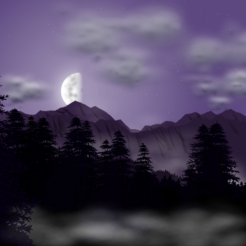 Moonlit Mountains #60