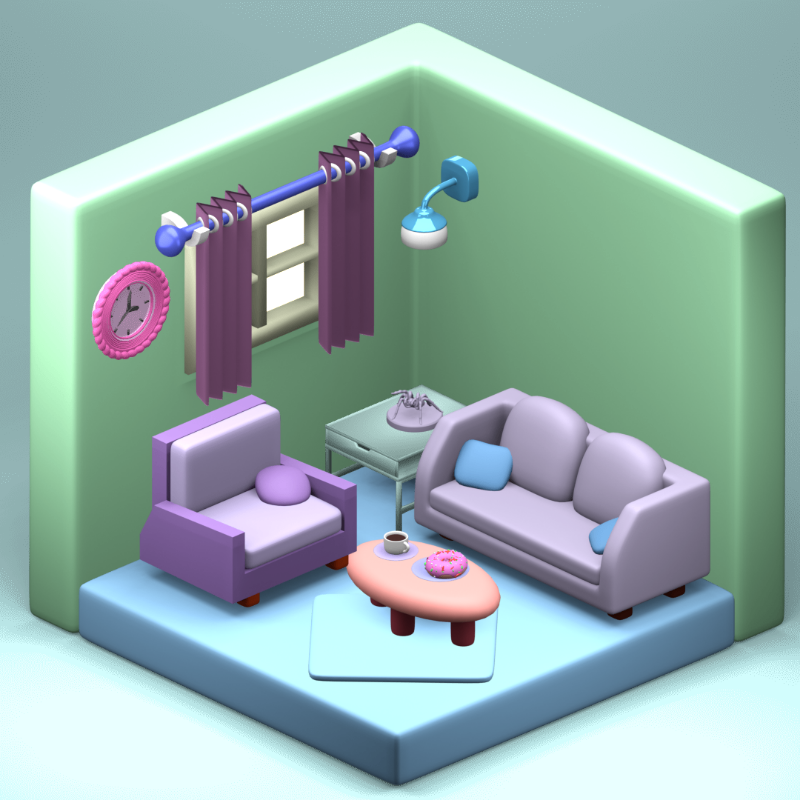 3D Fantasy Living room #23