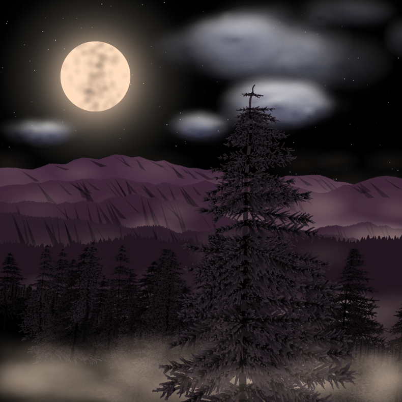 Moonlit Mountains #18