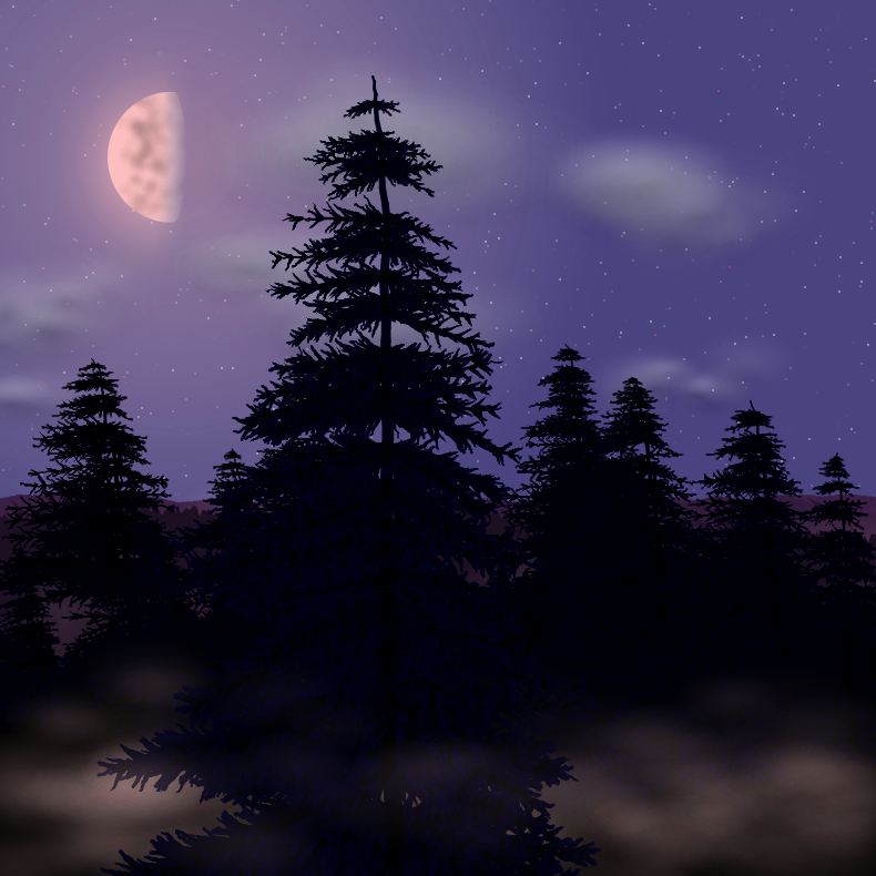 Moonlit Mountains #34