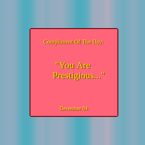 Compliment Of The Day #5