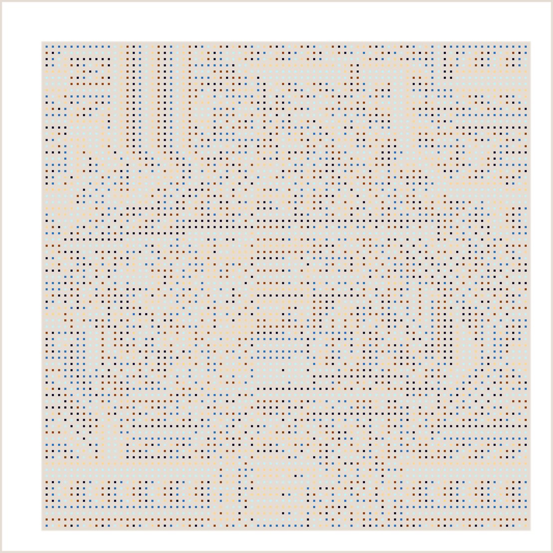 Beige Orbital Pixels