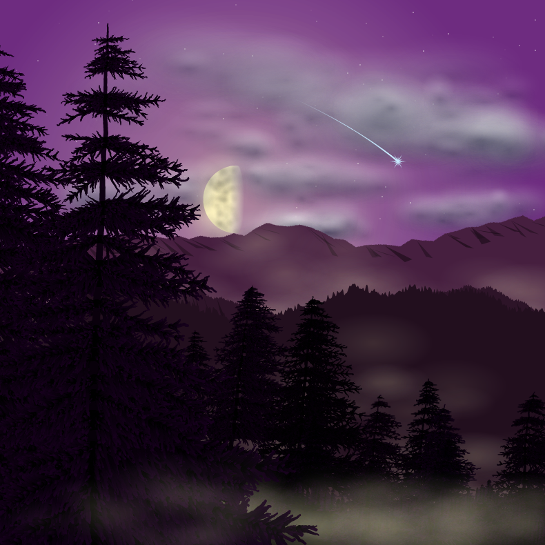 Moonlit Mountains #83