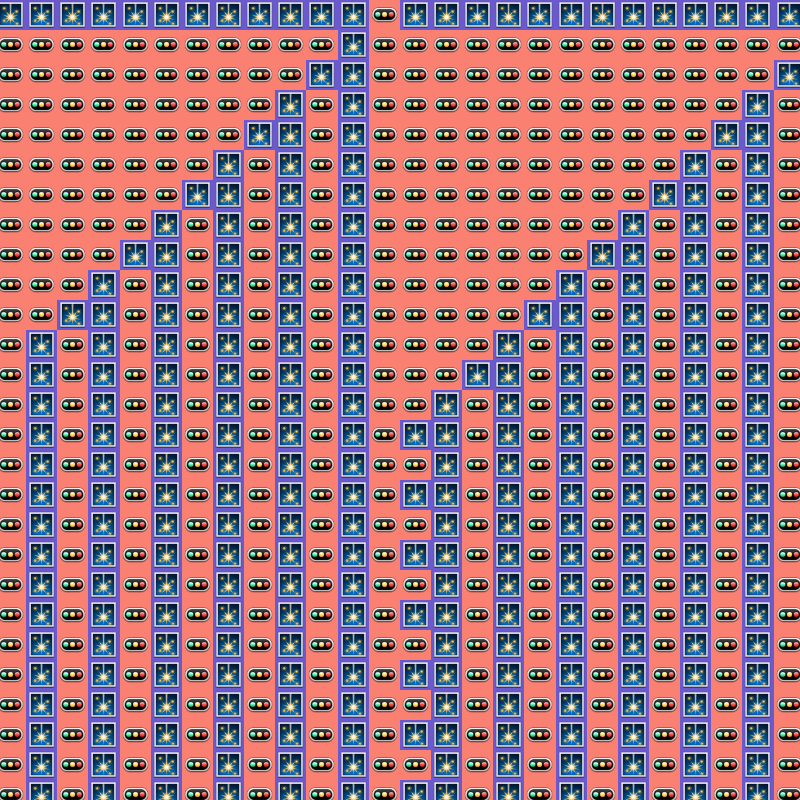 Elementary Cellular Emoji Automata #510