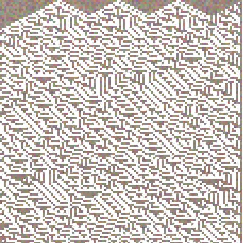 Colored Elementary Cellular Automaton #127